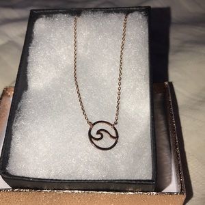 Rose gold wave necklace!